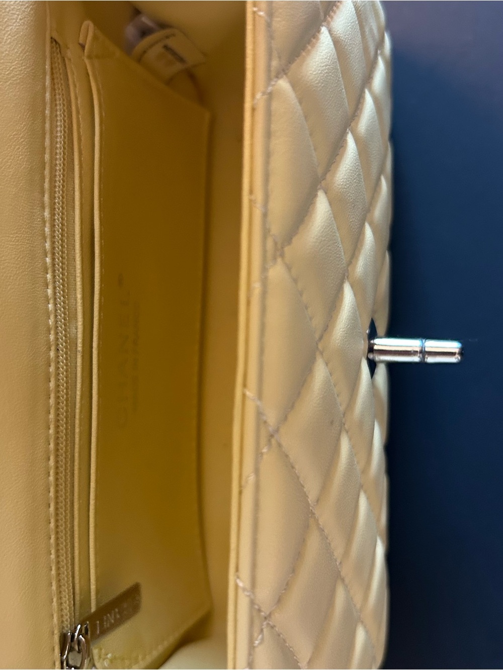 Mini Flap in Yellow Lambskin - Picture 8 of 8